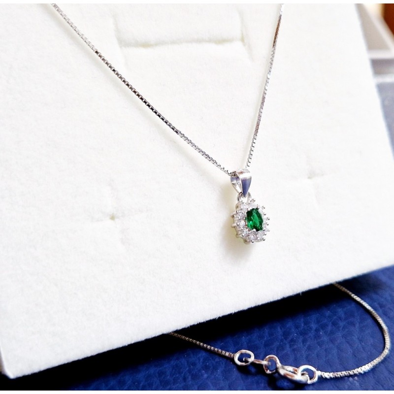 Collana maschile con pendente ovale effetto fumo - Uomo - Accessori